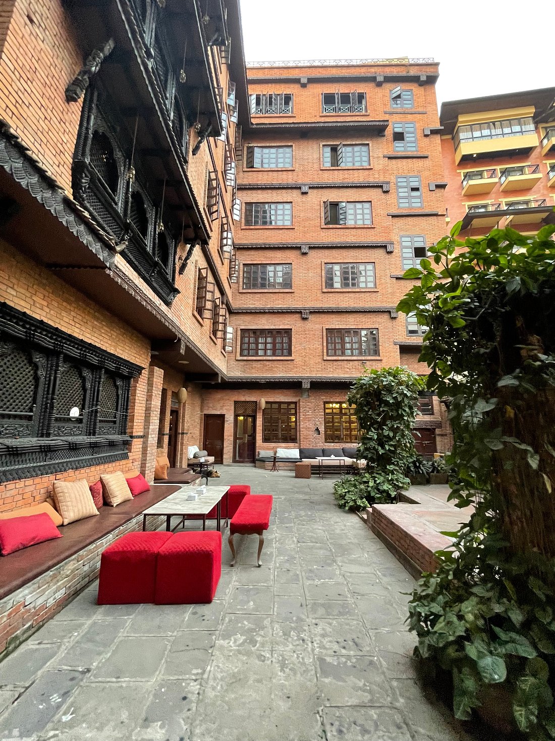 Courtyard featured in the Veda Heritage Hotel project